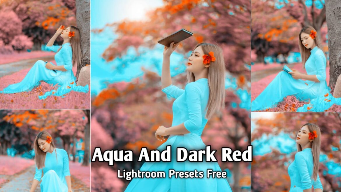 Aqua and Dark Red Lightroom Presets | BRD Editz