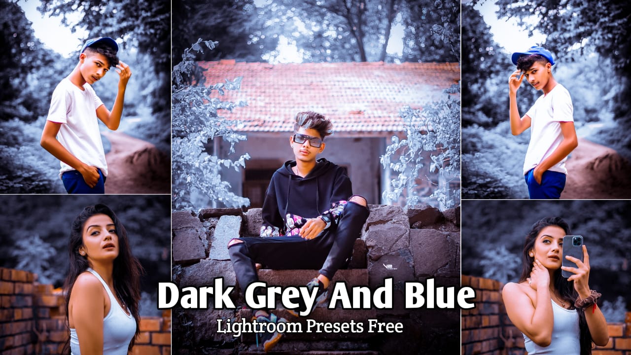 Dark Grey and Blue Lightroom Presets