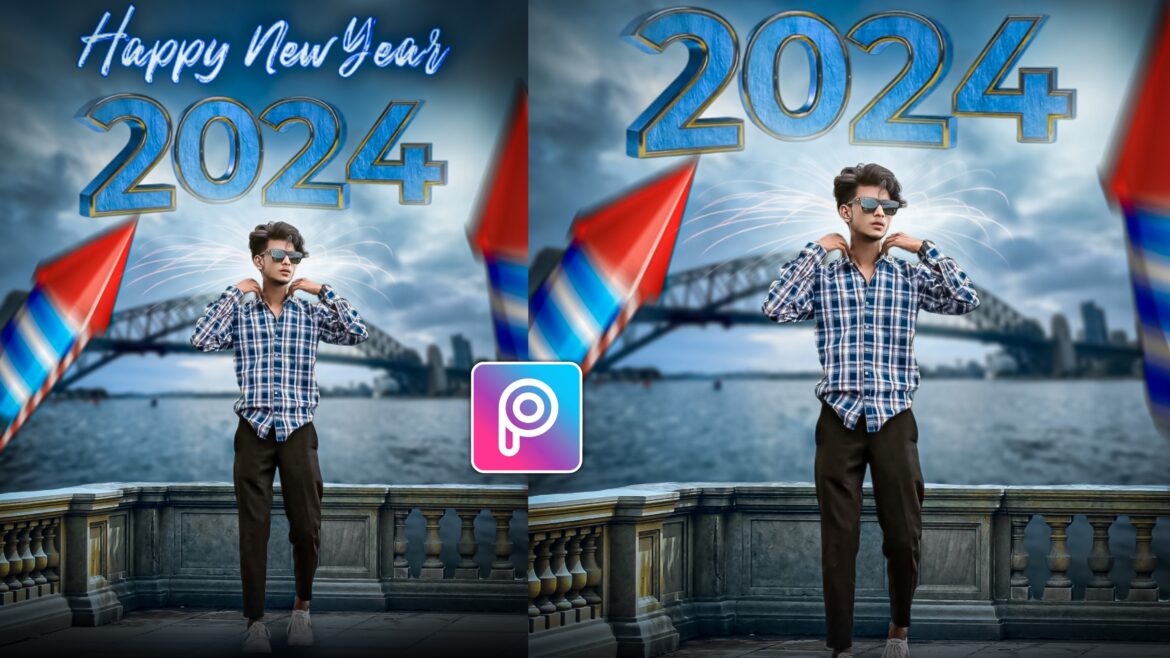 Happy New Year 2024 Photo Editing Background